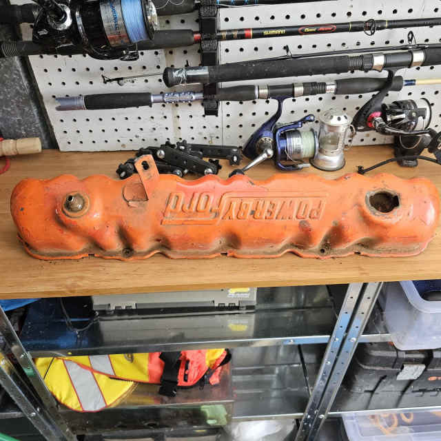 Ford 6 Cylinder 250 pre crossflow, rocker cover, shaft and push rods ...