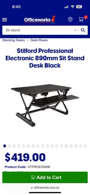 Stilford sit store stand desk