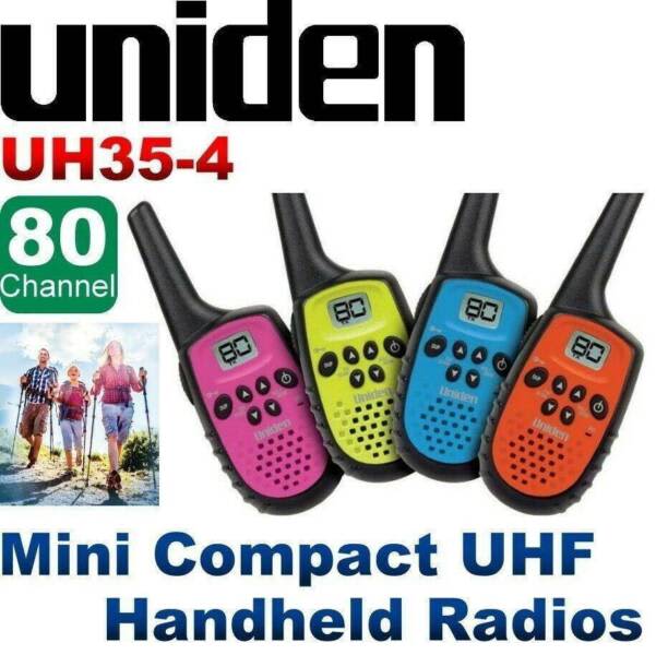 Brand NEW Uniden UH354 Mini UHF Handheld Radios 80 Channels Radios