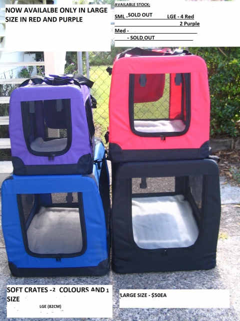 NEW Pet or Dog or puppy SOFT CRATES $50-1 SIZES/2 COLOURS | Pet ...