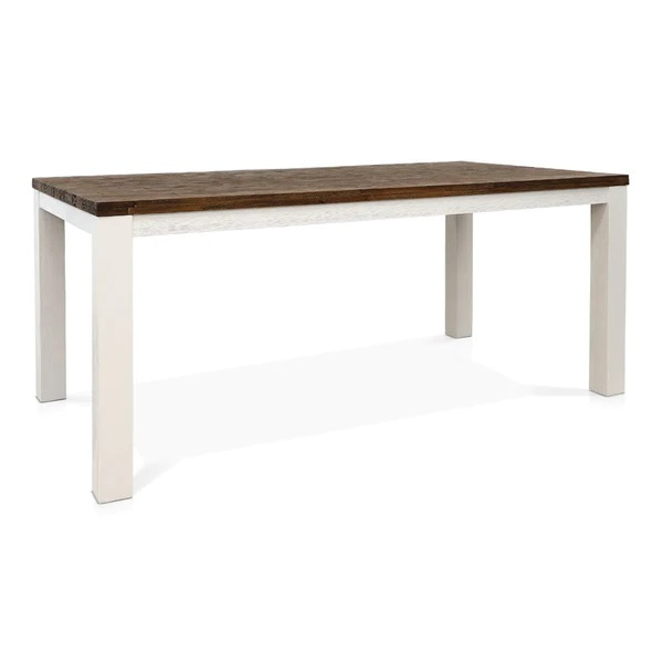 Aspen Two Tone Wooden Timber Dining Table 160cm White Colour RRP999