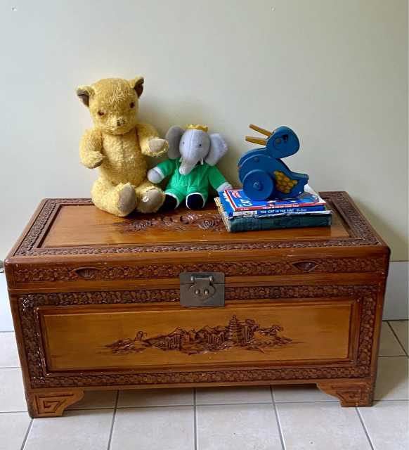 Carved wood blanket box/treasure chest/coffee table Other Furniture