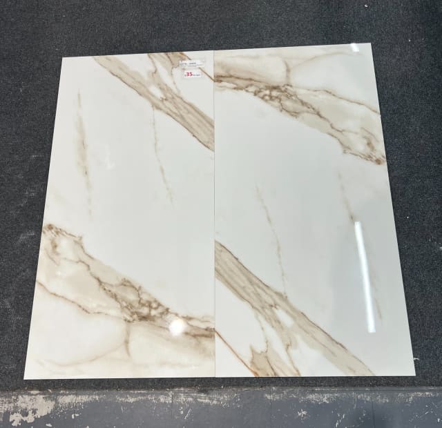 600x1200 mm Only 30 Per SQM!!!! Golden with Marble Look Design Tile