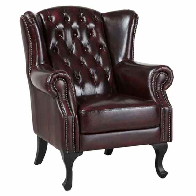 Max Chesterfield Winged Armchair Single Seater Sofa Armchairs in