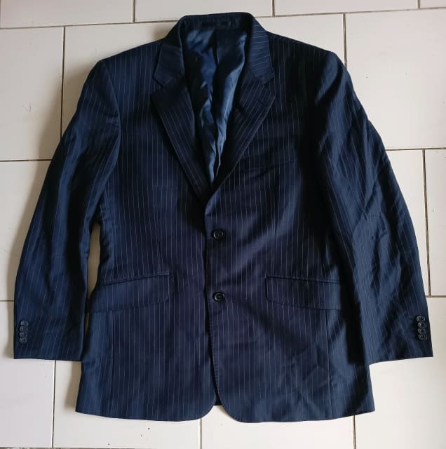 Tm lewin navy pinstripe suit jacket sz 42s | Jackets & Coats | Gumtree ...