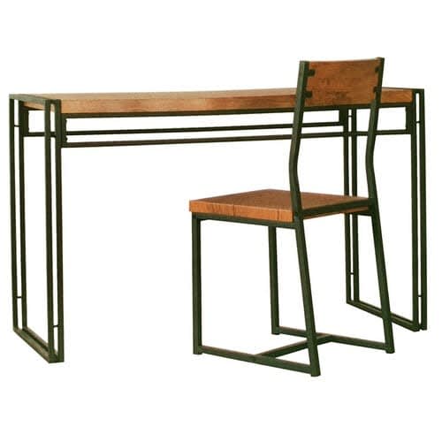 Ironstone Open Desk Office Writing Table and Chair Set 1200x500mm