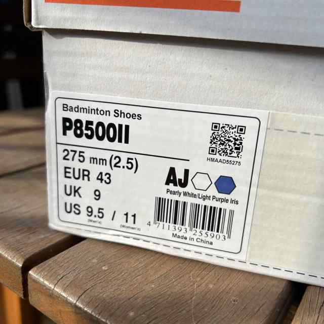 Victor P8500II AJPearl White/Purple Iris Badminton Shoes not yonex or