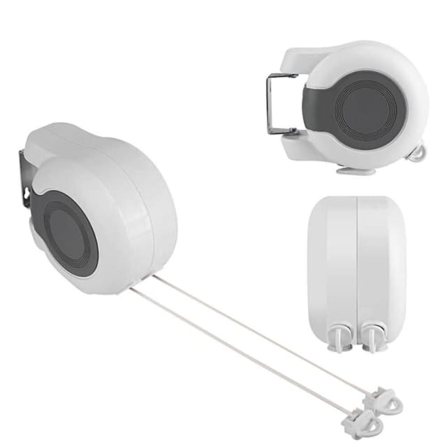 Double Line Wall Hanger Retractable Clothesline Indoor Clothes Dryer D