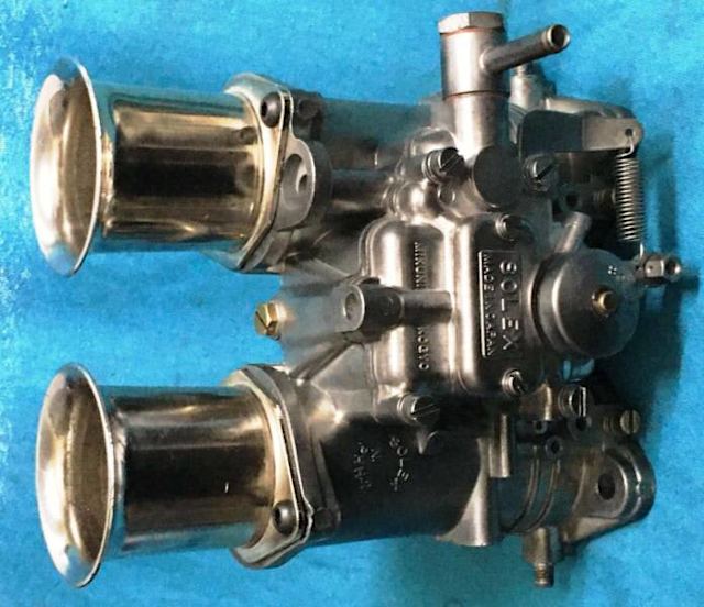 2 x 45mm er Solex Dellorto Mikuni Jenvi velocity ram tubes trumpets