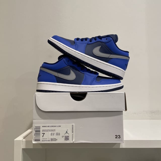 Game Royal And Blue Void Cover This Women's Air Jordan 1 Low