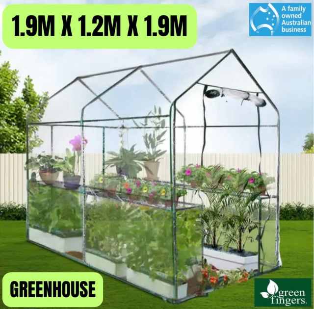 1.9m x 1.2m Greenhouse Walk In Garden Shed PVC Pickup / Delivery