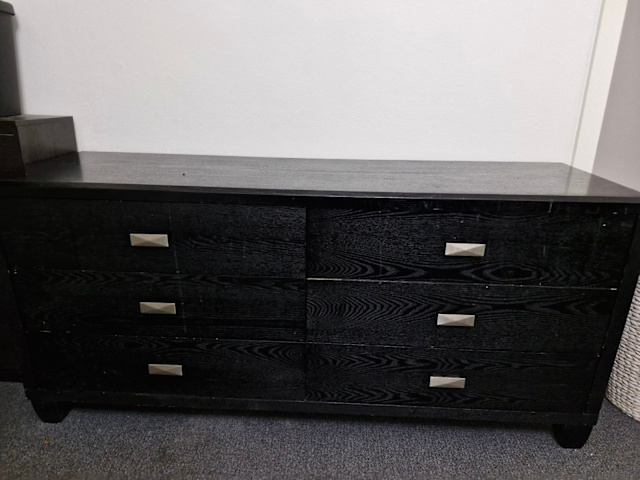 black wooden Desser drawer& matching bedside table set. free.West ryde ...