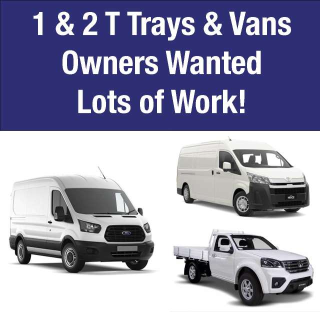 1 & 2T Van or Tray Owners Wanted! Courier, Driver, Postal Service