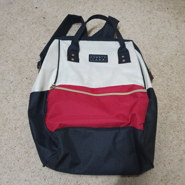 Lowrys Farm black, red, and beige Backpack Bags Gumtree Australia