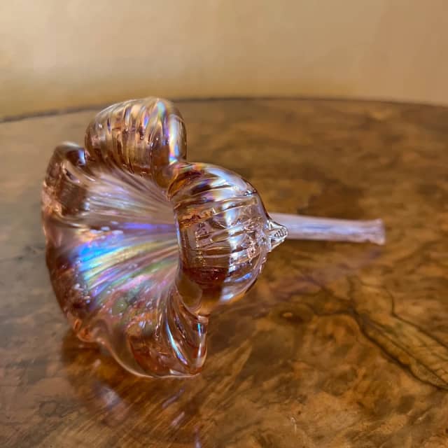 Vintage Hand Blown Glass Lily Shape Vase Other Antiques, Art