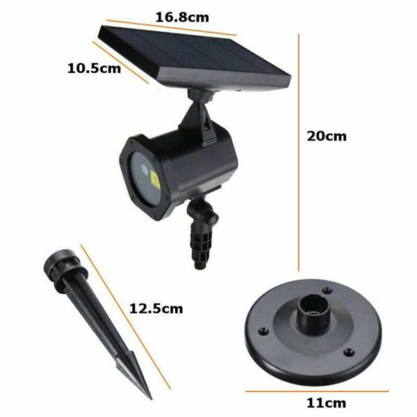 Waterproof Outdoor Christmas Lights Laser Solar Power Star Light Proj