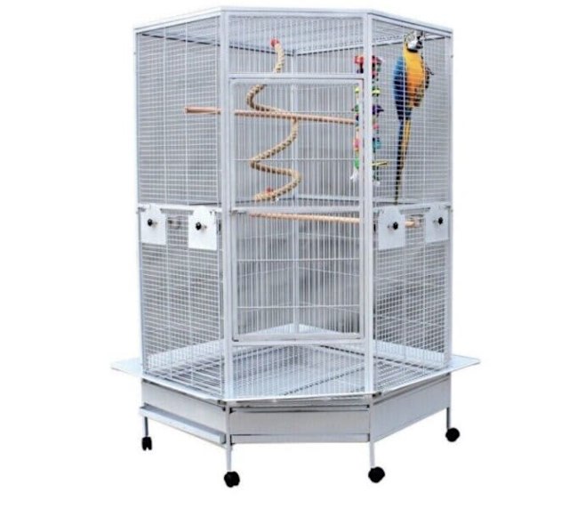 184CM CORNER BIRD AVIARY PERCH PARROT BUDGIE ON WHEELS Pet Products