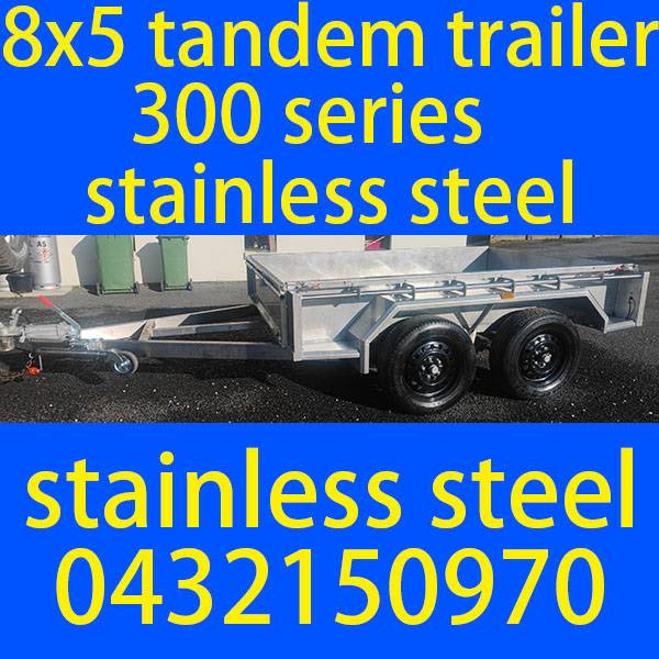 8x5 tandem box trailer stainless steel Aus Made 2000kgs Trailers