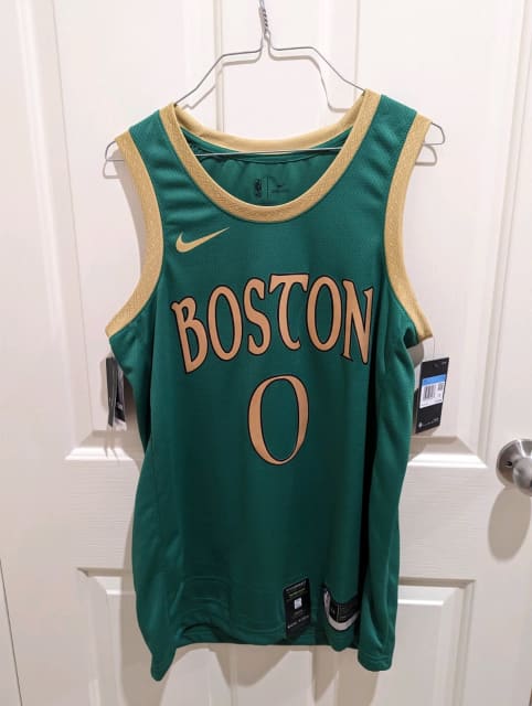 Boston Celtics Jersey Men Small 40 White Jayson Tatum #0 Swingman Nike NBA  New