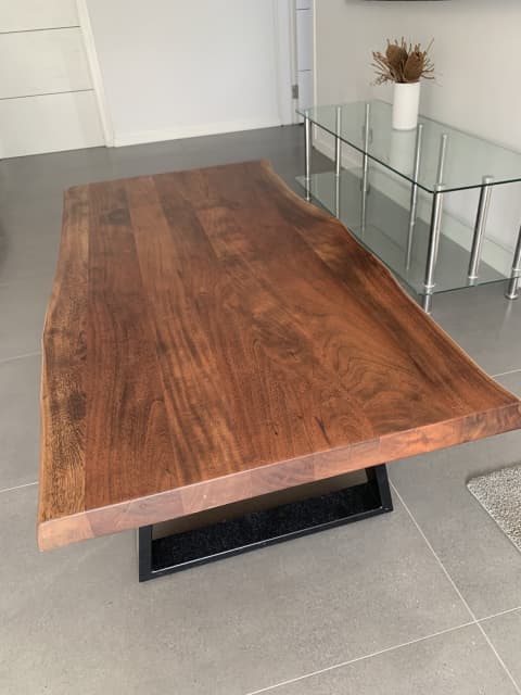 Wood coffee table Board of surf oiled acacia wood Table kitchen 