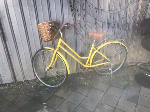 vintage style ladies bike with basket