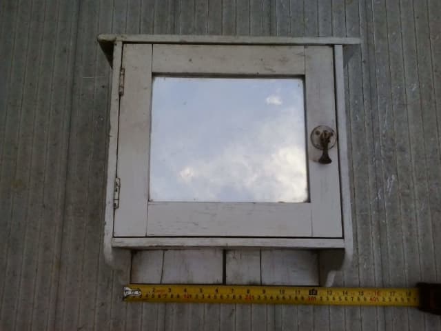 Old Vintage Antique Bathroom Cabinet with Mirror | Other Antiques, Art ...