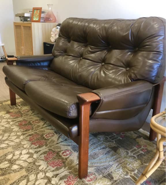 Mid century Tessa 2 seater sofa original leather Sofas Gumtree