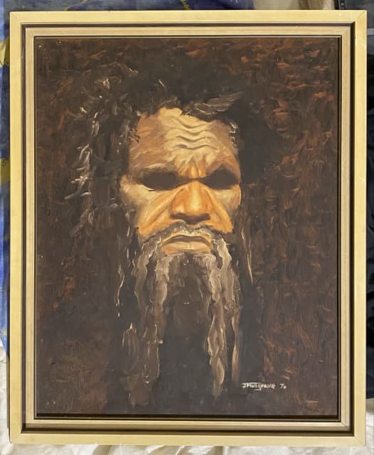 Aboriginal Art / Aboriginal Painting / Old Oil Painting 1970 Art in