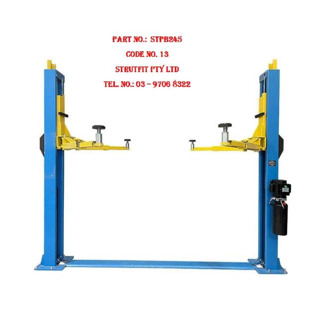 4.5Ton BASEPLATE 2 Post CAR HOIST Part No. STPB245 Code No. 13 Other Parts & Accessories