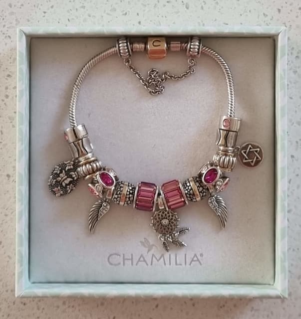 Buy Authentic Chamilia Oxidized Sterling Silver Box Chain Bracelet 20 cm  or 79 in 10120117 Online at desertcartINDIA