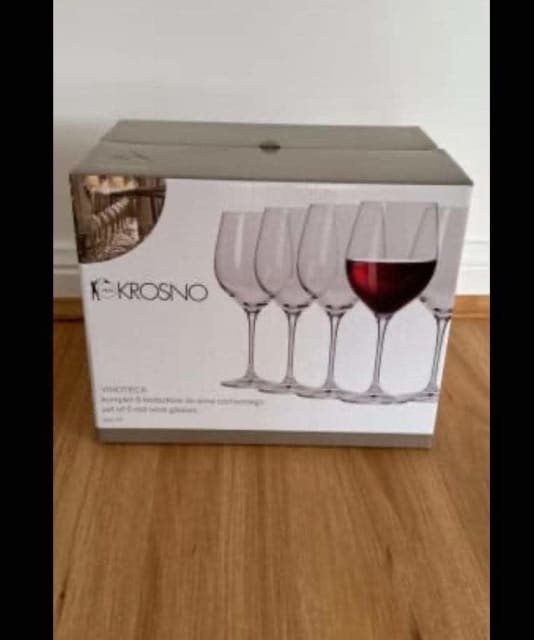 BRAND NEW SET 4 KROSNO VINOTECA RED WINE GLASSES MADE IN POLAND