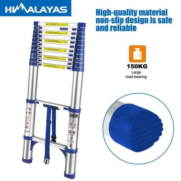 2M telescopic aluminium ladder alloy extension extendable steps