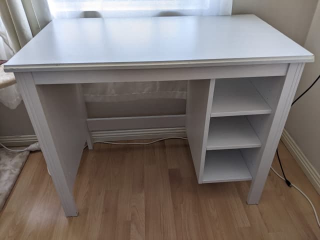 brusali white desk