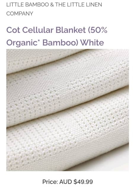 Little bamboo cellular outlet blanket