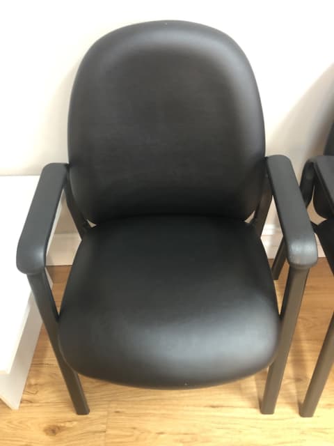 black office waiting room chairs