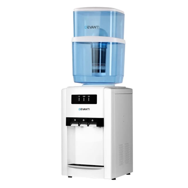 Devanti 22L Bench Top Water Cooler Dispenser Purifier Hot Cold Three