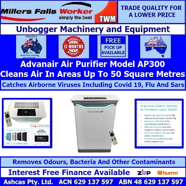 Advanair Air Purifier Up To 50m2 Area Cleans Covid19 Flu SARS Etc