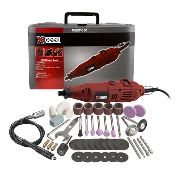 Rotary Tool Xceed Kit Drill Sander Grinder Polisher Cutter Power