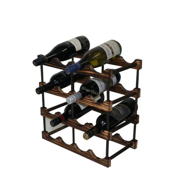 Wowmart Wooden 16 Bottle 4Tier Wine Rack Holder Stand Dressers