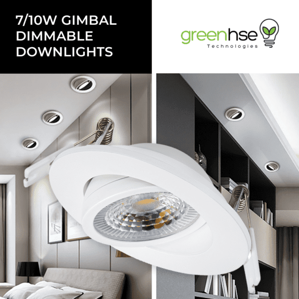 5/7/10W GIMBAL DIMMABLE DOWNLIGHTS FROM 22 PLUS GST Ceiling Lights