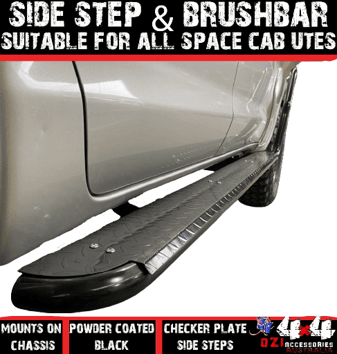 Side Steps & Brush bars Suits Isuzu D-MAX******2022 (Space Cab) | Auto ...