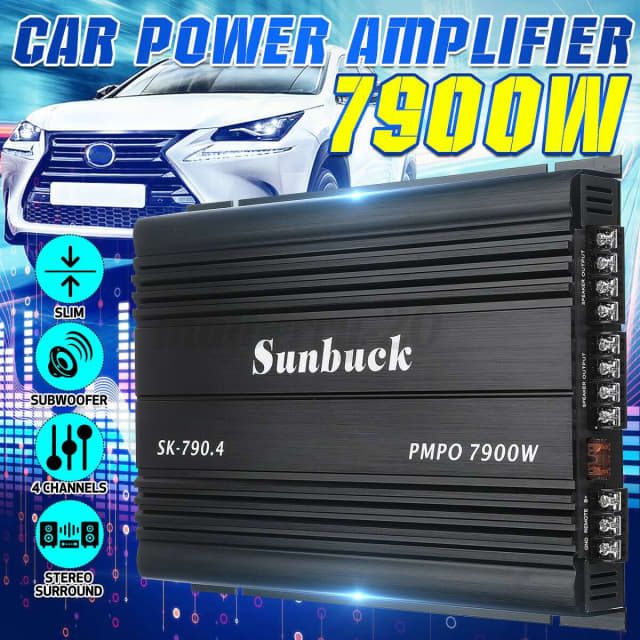 7900W Car Power Amplifier 4 Channel Amp Audio Speaker Stereo HIFI