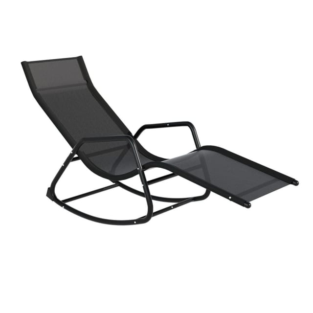 Sun Lounge Rocking Chair Outdoor Lounger Patio Furniture Pool Gar ...