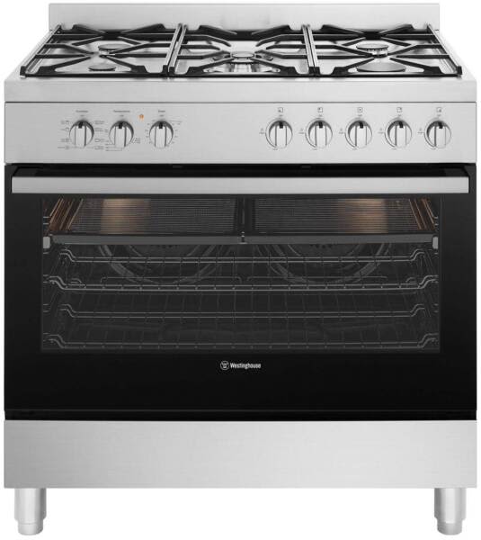 Westinghouse 90cm Freestanding Dual Fuel Oven/Stove Model WFE904SC
