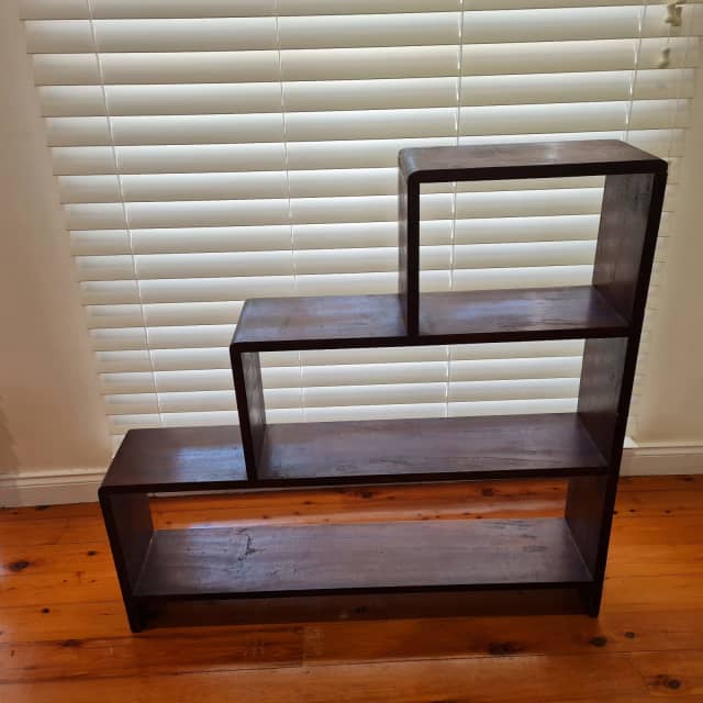 Solid wood 3tier stepped bookshelf Bookcases & Shelves Gumtree
