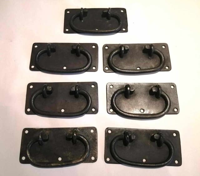 7 x Vintage retrostyle chest/blanket box/ trunk handles/pull handles