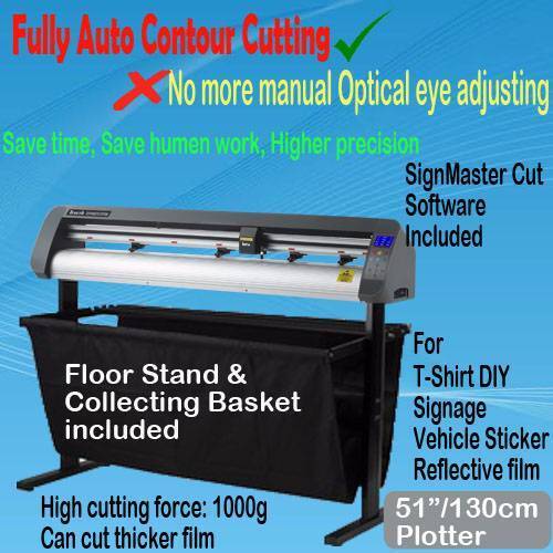 51" 130CM ARMS FULLY AUTO CONTOUR VINYL CUTTER PLOTTER CUTTING