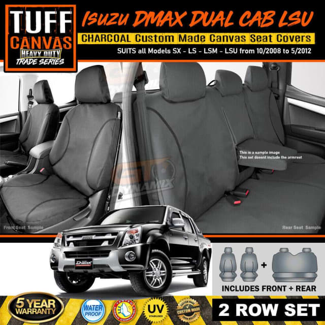 Tuff Canvas Trade Seat Covers D Max Sx Ls Lsm Lsu 2rows Dmax Charc Auto Body Parts Gumtree