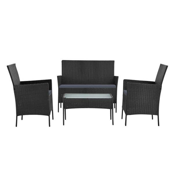**4piece Outdoor Patio Furniture Dining Set Grey** Outdoor Dining