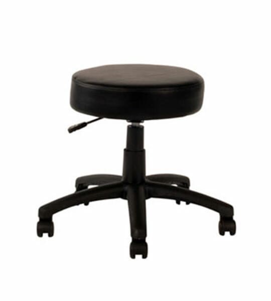 Mobility stool wheels gas lift all black office work chair Office
